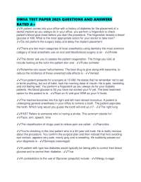 OMSA TEST PAPER 2025 QUESTIONS AND ANSWERS RATED A+