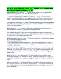 AP Macroeconomics Exam Prep: Key Concepts & Definitions