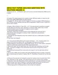 ABFAS PAST PAPERS 2025/2026 QUESTIONS WITH SOLUTIONS GRADED A+