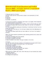 Nursing Comprehensive Exam Questions and Answers 2025