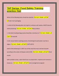 Food Safety Training Practice Test: Key Questions and Answers