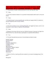 2025 NFHS PRINCIPLES OF COACHING ACTUAL EXAM QUESTIONS WITH ANSWERS GRADED A+ 2025/2026