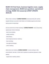 Direct Marketing and Global Supply Chain Management Exam Questions