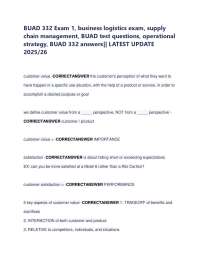 Business Logistics and Supply Chain Management Exam Prep