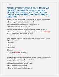 ABMDI Exam Practice Questions: Forensic Death Investigation