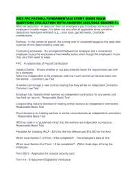 2025 FPC PAYROLL FUNDAMENTALS STUDY GUIDE EXAM QUESTIONS EVALUATION WITH ANSWERS 2025/2026