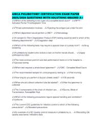 AMCA PHLEBOTOMY CERTIFICATION EXAM PAPER 2025/2026 QUESTIONS WITH SOLUTIONS GRADED A+