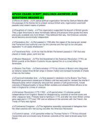 APUSH EXAMS SCRIPT 2025/2026 ANSWERS AND QUESTIONS GRADED A+