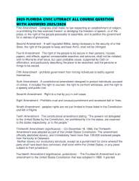 2025 FLORIDA CIVIC LITERACY ALL COURSE QUESTION WITH ANSWERS 2025/2026