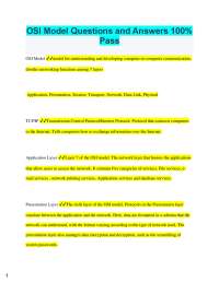 OSI Model: Questions and Answers