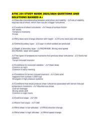 ATSC 231 STUDY GUIDE 2025/2026 QUESTIONS AND SOLUTIONS RANKED A+