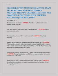 Law Enforcement Exam Questions and Answers: Criminal Justice and Crime Scene Investigation