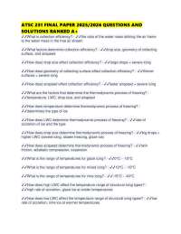 ATSC 231 FINAL PAPER 2025/2026 QUESTIONS AND SOLUTIONS RANKED A+
