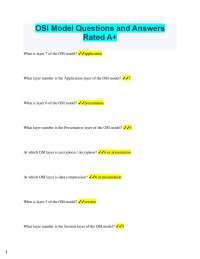 OSI Model: Comprehensive Questions and Answers