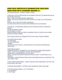 ASAP PACE CERTIFICATE EXAMINATION 2025/2026 QUESTIONS WITH ANSWERS GRADED A+