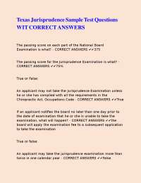 Texas Chiropractic Jurisprudence Exam: Sample Questions & Answers
