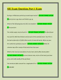 SIE Exam Practice Questions and Answers