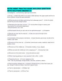 BATES HEENT PRACTICE EXAM 2025/2026 QUESTIONS WITH SOLUTIONS GRADED A+