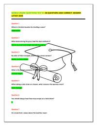 MOBILE CRANE QUESTIONS TEST #1 50 QUESTIONS AND CORRECT ANSWER LATEST 2024