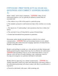 CITP Exam Prep: Cross-Cultural Communication & Law Enforcement