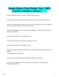 Kappa Sigma Fraternity: History and Pledge Test