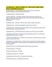 CA BRANCH 3 MAIN EXAMS SET 2025/2026 QUESTIONS WITH ANSWERS RATED A+