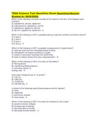 TEAS Science Test Questions Exam Questions/Answer Graded A+ 2025/2026.