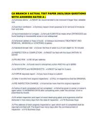 CA BRANCH 3 ACTUAL TEST PAPER 2025/2026 QUESTIONS WITH ANSWERS RATED A+