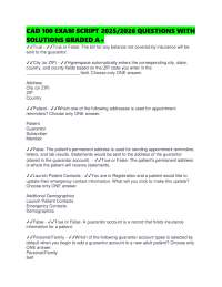 CAD 100 EXAM SCRIPT 2025/2026 QUESTIONS WITH SOLUTIONS GRADED A+