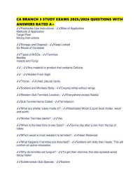 CA BRANCH 3 STUDY EXAMS 2025/2026 QUESTIONS WITH ANSWERS RATED A+