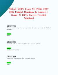 ASVAB Exam Prep: 2025/2026 Questions & Verified Answers