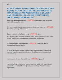 GIA DIAMONDS AND DIAMOND GRADING PRACTICE EXAM|| ACTUAL EXAM ALL QUESTIONS AND ANSWERS