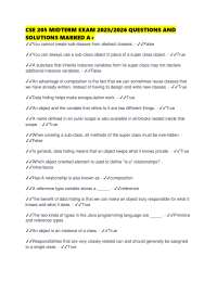 CSE 205 MIDTERM EXAM 2025/2026 QUESTIONS AND SOLUTIONS MARKED A+