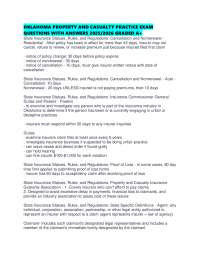OKLAHOMA PROPERTY AND CASUALTY PRACTICE EXAM QUESTIONS WITH ANSWERS 2025/2026 GRADED A+