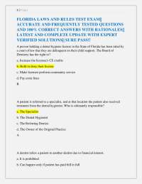 Florida Dental Hygiene Law and Rules Exam Prep: Q&A