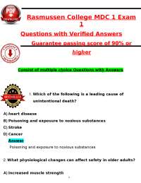 Patient Safety in Healthcare: Exam Questions and Answers