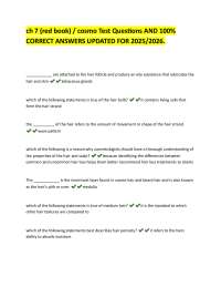 ch 7 (red book) / cosmo Test Questions AND 100% CORRECT ANSWERS UPDATED FOR 2025/2026.