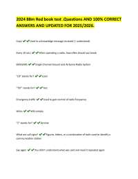 2024 88m Red book test .Questions AND 100% CORRECT ANSWERS AND UPDATED FOR 2025/2026.