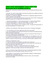 CVENT EVENT MANAGEMENT EXAM STUDY 2025 QUESTIONS WITH ANSWERS RATED A+