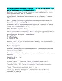 OKLAHOMA PROPERTY AND CASUALTY STUDY GUIDE QUESTIONS WITH ANSWERS 2025/2026 GRADED A+