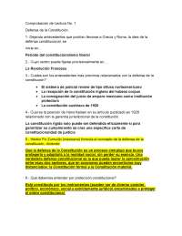Comprobación de Lectura: Defensa de la Constitución y Control del Poder Político