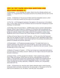 CWV 101 TEST PAPER 2025/2026 QUESTIONS AND SOLUTIONS MARKED A+
