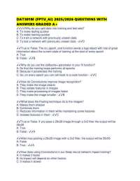 DAT301M (FPTU_AI) 2025/2026 QUESTIONS WITH ANSWERS GRADED A+