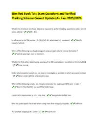 88m Red Book Test Exam Questions and Verified Marking Scheme Currect Update (A+ Pass 2025