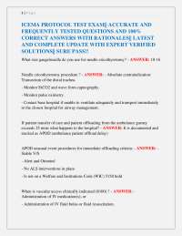 ICEMA Protocol Exam: Questions and Answers for Emergency Medical Professionals