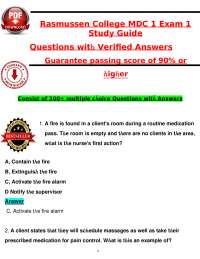 Nursing Exam 1 Study Guide: Questions with Verified Answers
