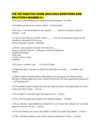 CSE 205 PRACTICE EXAM 2025/2026 QUESTIONS AND SOLUTIONS MARKED A+
