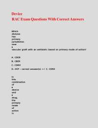 Device RAC Exam Questions With Correct Answers