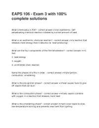 EAPS 106 Exam 3: Wildfires and Meteorites Q&A with Complete Solutions