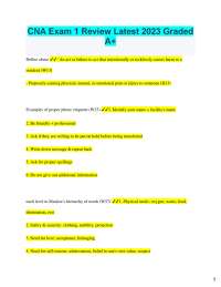 2025 CNA Exam 1 Review Latest 2023 Graded A+ Define abuse - An act or failure to act t